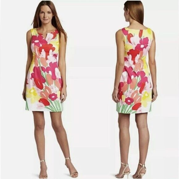 LILLY PULITZER Taytay Colorful Floral Sleeveless Tank Mini Dress Sz 2 - Picture 1 of 10